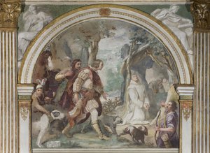 Setkání svatého Hugha s Rogerem z Kalábrie, 1629 od Daniele Crespi