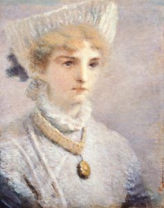 Dívka v bílém od Daniele Ranzoni (1843-1889) od Danielle Ranzoni