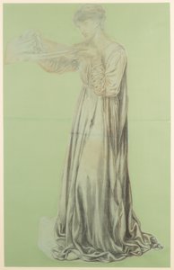 Studie pro Dantův sen od Dante Gabriel Charles Rossetti