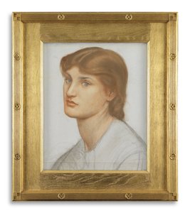 Alexa Wilding (barevné křídy na papíře) od Dante Gabriel Charles Rossetti