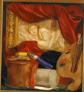 Láhve (olej na desce namontované na panelu) od Dante Gabriel Charles Rossetti