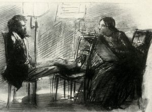 Elizabeth Siddal kresba Rossetti, 1853, 1947. od Dante Gabriel Charles Rossetti