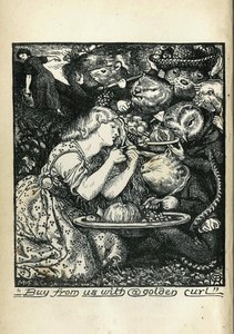 Frontispiece of Goblin Market a jiné básně od Christiny Rossetti, 1861-1862 od Dante Gabriel Charles Rossetti