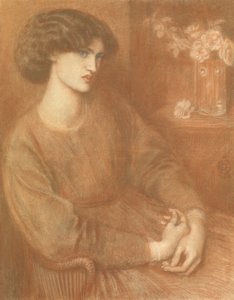 Jane Morris, 1868 (barevné křídy) od Dante Gabriel Charles Rossetti