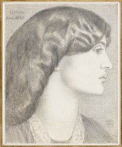 Paní William Morris, 1860 od Dante Gabriel Charles Rossetti