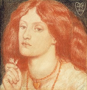 Portrét Elizabeth Siddal (1834-62) od Dante Gabriel Charles Rossetti