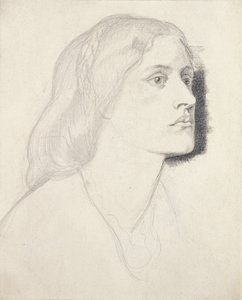 Portrét slečny Ruth Herbertové, pravděpodobně 1858 (grafit s perem a černým inkoustem na bílém papíře)