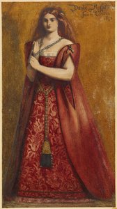 Červené šaty od Dante Gabriel Charles Rossetti