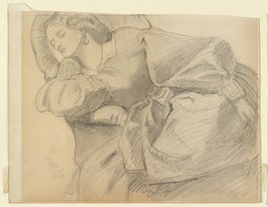 Ruth Herbertová spí od Dante Gabriel Charles Rossetti