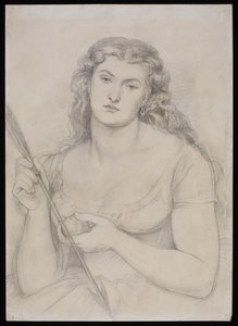 Studie pro "Venus Verticordia", c.1863-64 od Dante Gabriel Charles Rossetti