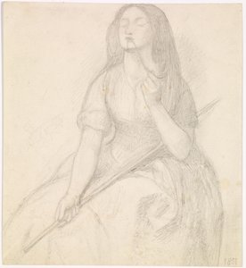 Návrat Tibulla k Delii - Studie k postavě Delie od Dante Gabriel Charles Rossetti