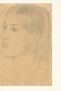 ženská hlava od Dante Gabriel Rossetti (attributed to)
