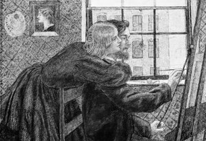 Fanny Cornforth a G.P.Boyce od Dante Gabriel Charles Rossetti