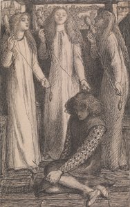 Ilustrace pro služebné z Elfen-Mere od Dante Gabriel Rossetti