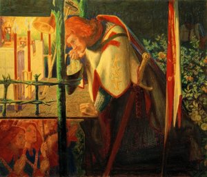 Sir Galahad ve zničené kapli od Dante Gabriel Charles Rossetti