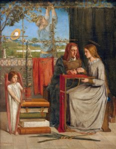 Dětství Panny Marie od Dante Gabriel Charles Rossetti