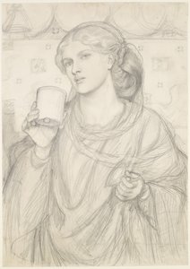 The Loving Cup - kompoziční studie od Dante Gabriel Rossetti