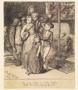 Čile tančit v komnatě dámy při smyslném potěšení loutny od Dante Gabriel Rossetti