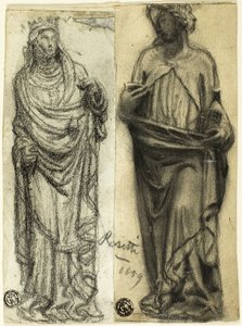 Dvě studie středověkého sochařství od Dante Gabriel Rossetti