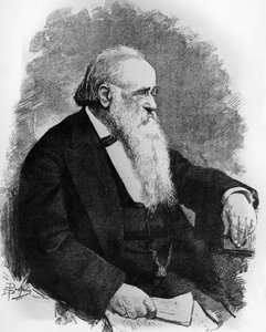 Portrét Agostina Depretise (1813-1887), italského státníka, kresba Dante Paolocci (1856-1926), rytina z L