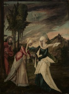 Navštívení, asi 1530-1550 (olej na dřevě) od Danube School