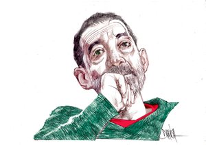 Emanuele Trevi, 2021 (digitální kresba barevnou tužkou) od Dariush Radpour