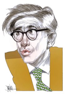 Franco Debenedetti (digitální kresba barevnou tužkou) od Dariush Radpour