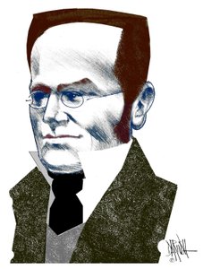 Max Stirner , 2016 (digitální kresba barevnou tužkou)