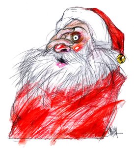 Santa Claus, 2008 (digitální kresba barevnou tužkou)