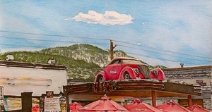 Zastávka na Route 66, 2024 (tužka na papíře) od Darrell Windjack