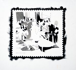 Svátek Pána (studie známky), 2019 (tuš na papíře)