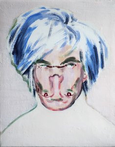 Šokovaný Warhol, 2013 (akryl na plátně) od Darren Coffield