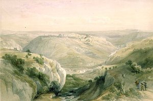 Jeruzalém z jihu, 12. dubna 1839, deska 10 ze svazku I „Svaté země“, vyrytý hospodou Louisem Haghem (1806-85). 1842 (litho) od David (after) Roberts