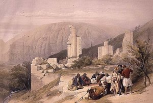 Pozůstatky triumfálního oblouku v Petře, 8. března 1839, deska 100 ze svazku III 