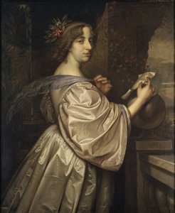 La reine Christine de Suede - Portrét švédské královny Kristiny (1626-1689), od Becka, Davida (1621-1656). Olej na plátně