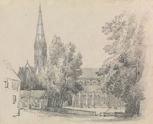 Pohled na katedrálu v Salisbury