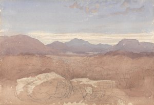 Pohled na hory, Severní Wales od David Cox