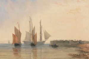 Vjezd do přístavu Calais od David Cox