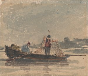 Rybáři táhnoucí síť od David Cox