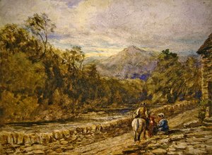 Jít na trh (akvarel na papíře) od David Cox
