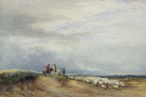 Jezdci v Ulverstone (wc na papíře) od David Cox