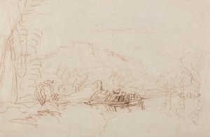 Říční scéna od David Cox