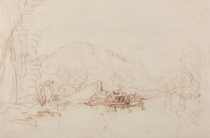 Říční scéna od David Cox
