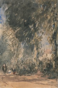 Brány opatství při pohledu na dům Greenfield House od David Cox