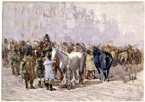 Birminghamský koňský veletrh, c.1841-49 od David Cox