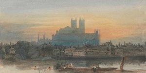 Westminster z Lambeth od David Cox