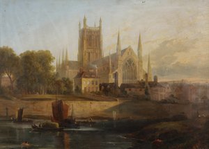 Worcesterská katedrála, řeka Severn