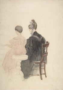Lekce klavíru, 1800-1859. od David Cox the elder