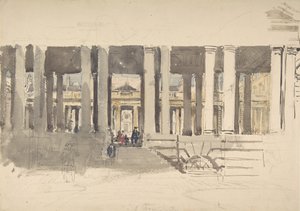 Greenwich Hospital recto, studie budovy verso, ca. 1831. od David Cox the elder