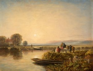 Čekání na trajekt – ráno, 1851. od David Cox the elder